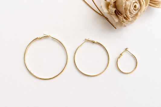Earring Hoop - Round - Golden