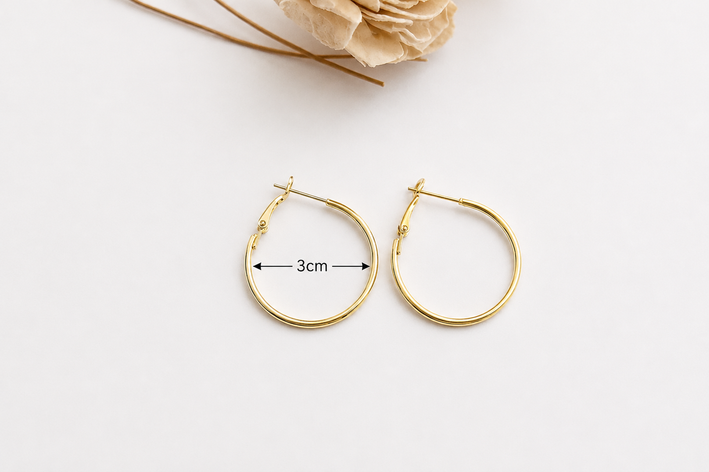 Earring Hoop - Round - Golden