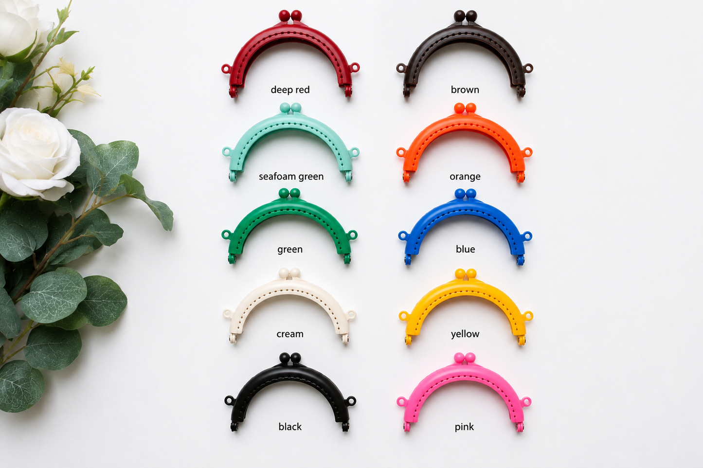 Colorful Clutch Frame – Half Round