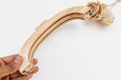 Wood Purse Frame - Half Round