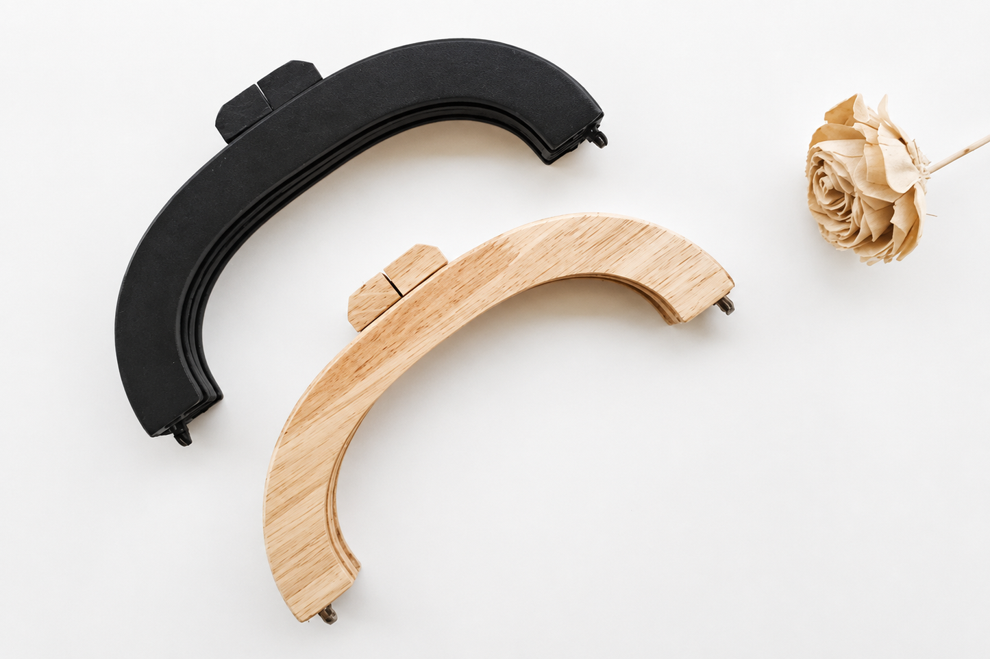 Wood Purse Frame - Half Round