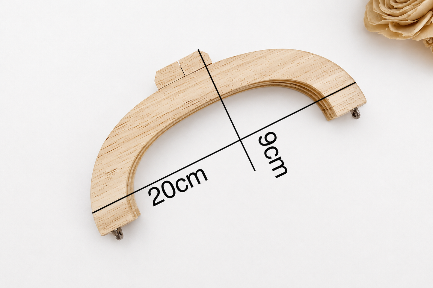 Wood Purse Frame - Half Round