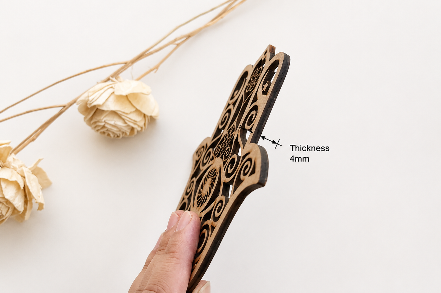 Hamsa Shape Cutout