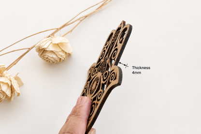 Hamsa Shape Cutout