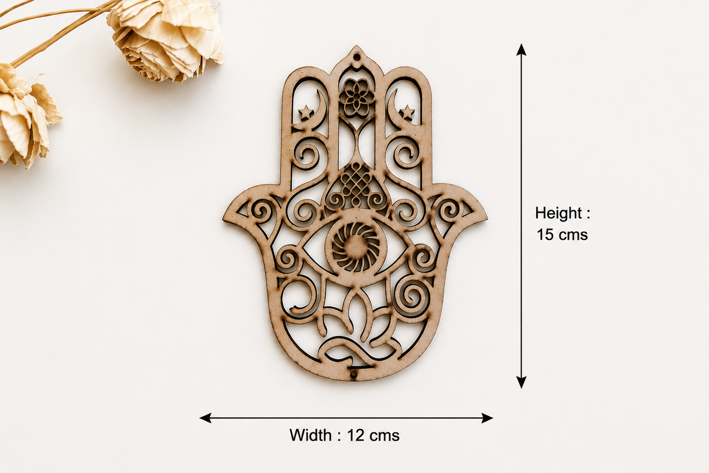 Hamsa Shape Cutout