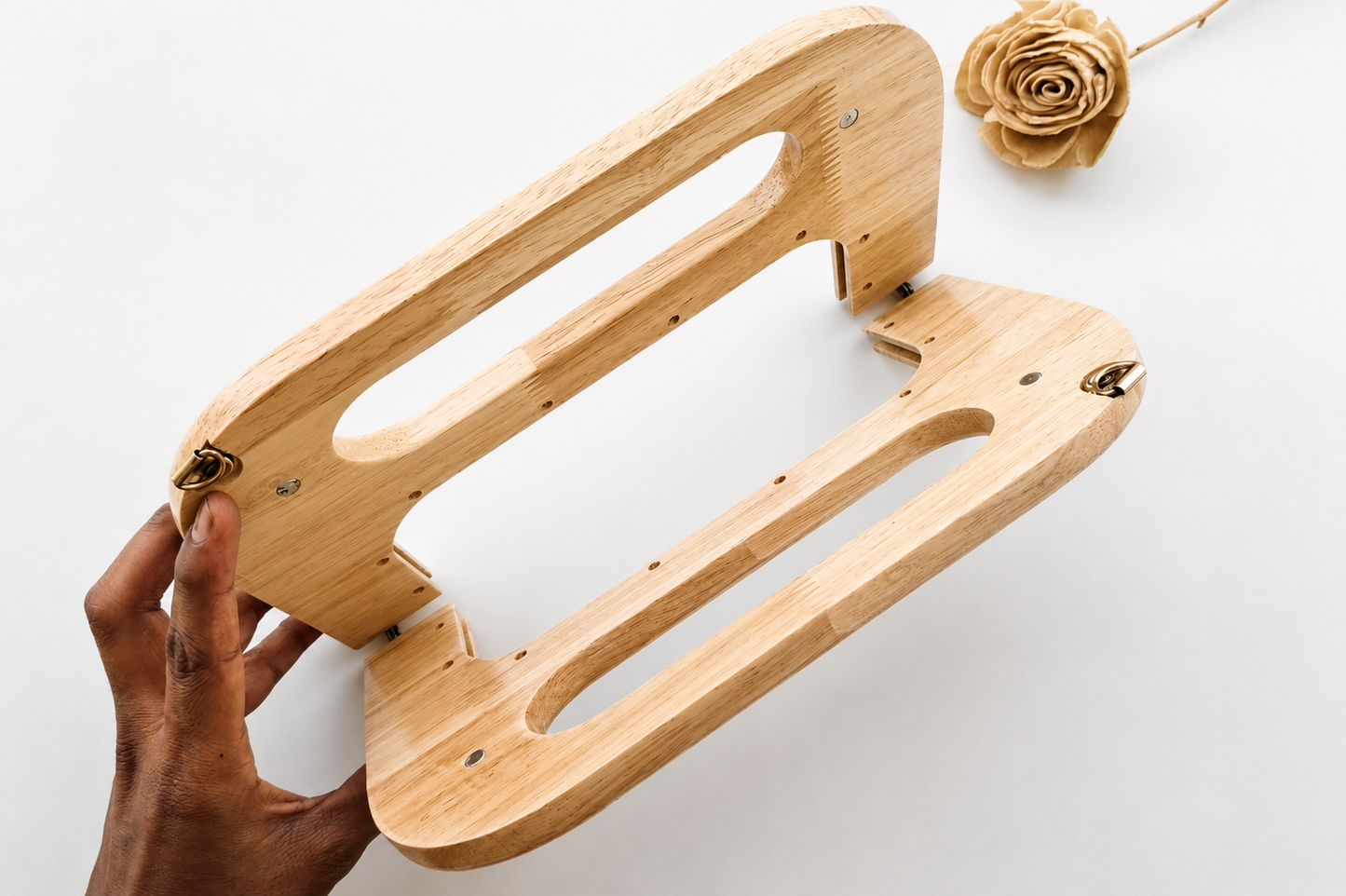 Wood Handle Purse Frame