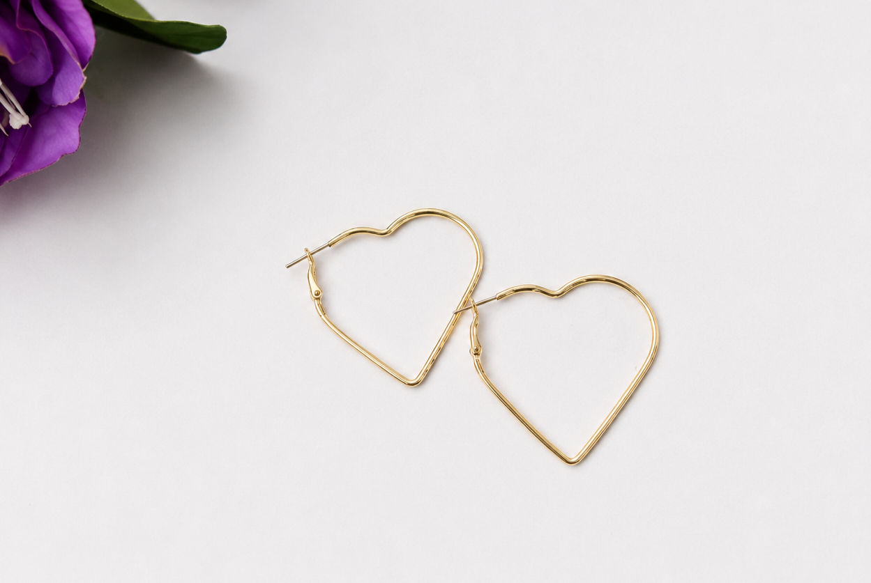 Earring Hoop - Heart