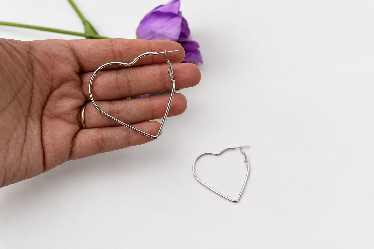Earring Hoop - Heart
