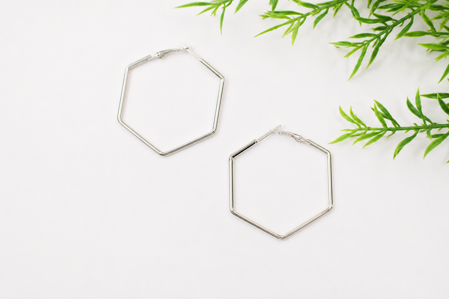Earring Hoop - Hexagonal