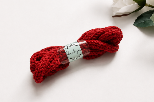 Knitted I-Cord – Red