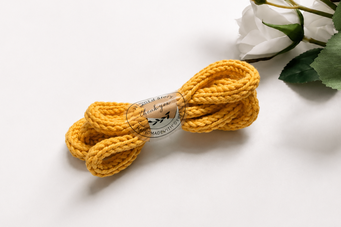 Knitted I-Cord – Mustard Yellow