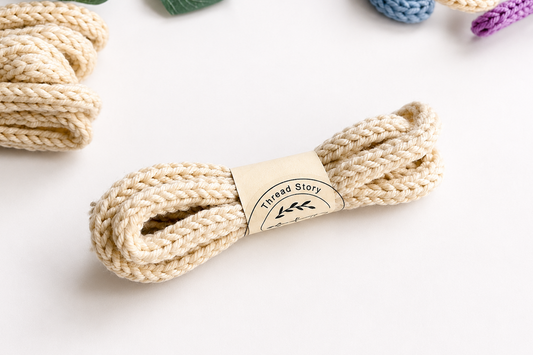 Knitted I-Cord – Pastel Yellow