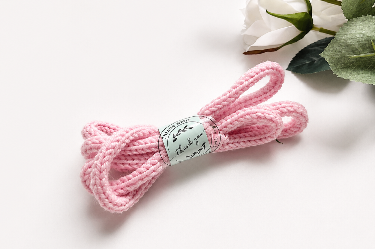 Knitted I-Cord – Blush Pink