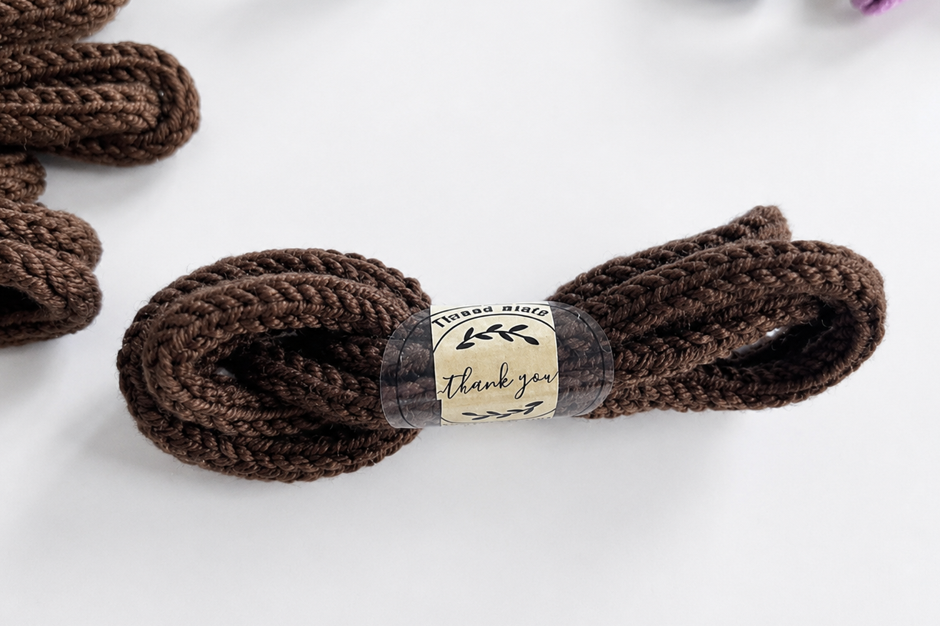 Knitted I-Cord – Brown