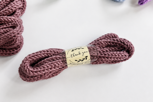 Knitted I-Cord – Mauve