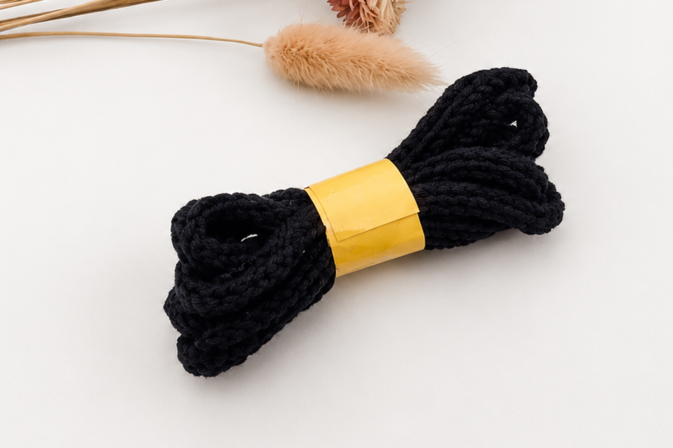 Knitted I-Cord – Black