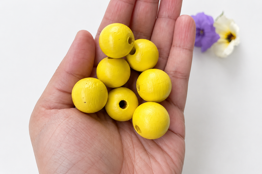 Colorful Round Bead - Lemon Yellow