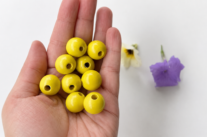 Colorful Round Bead - Lemon Yellow