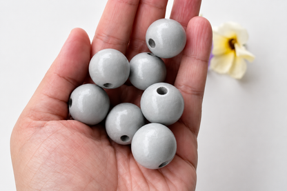 Colorful Round Bead - Light Grey