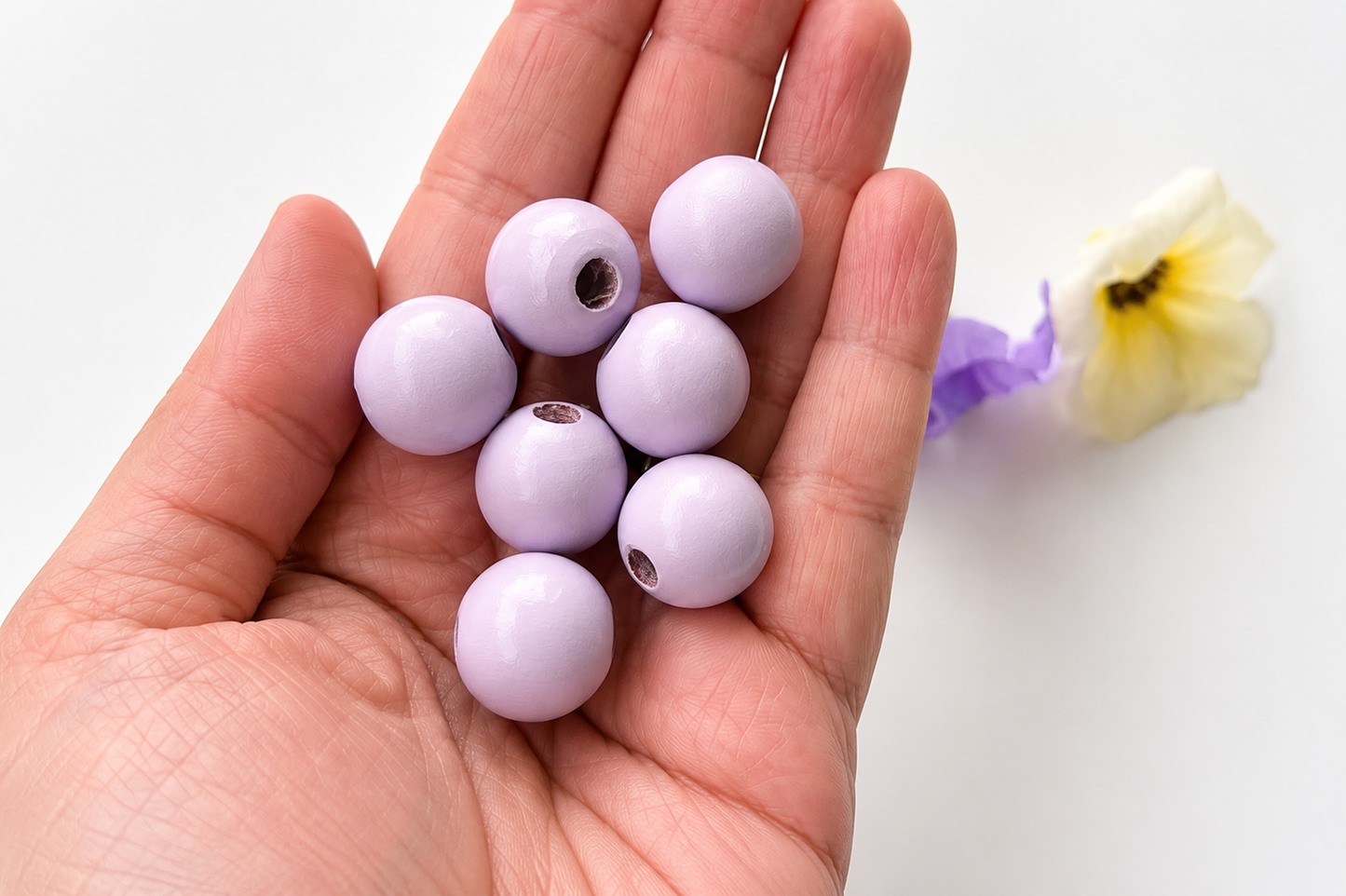 Colorful Round Bead - Light Purple