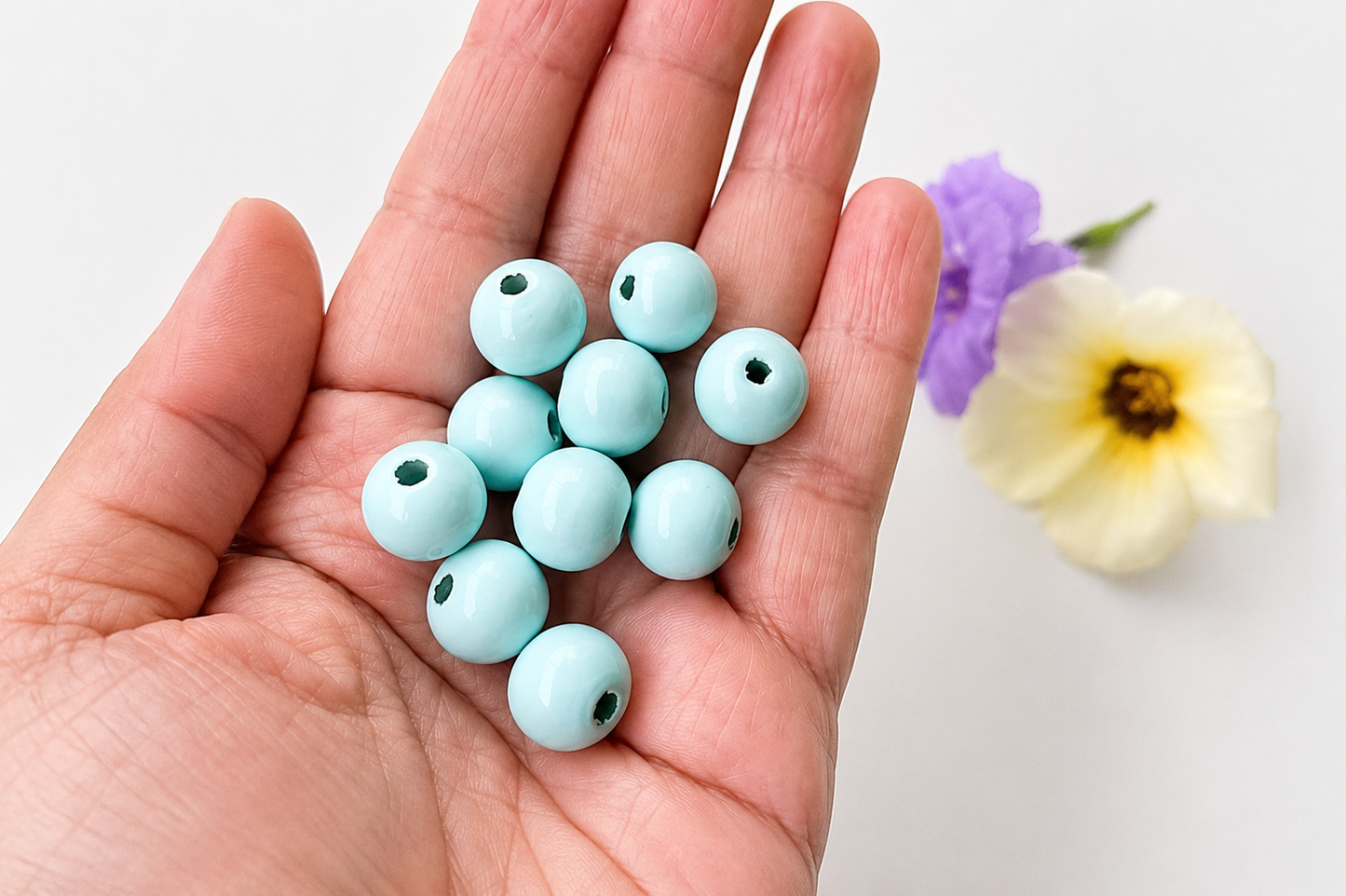 Colorful Round Bead - Light Sky Blue