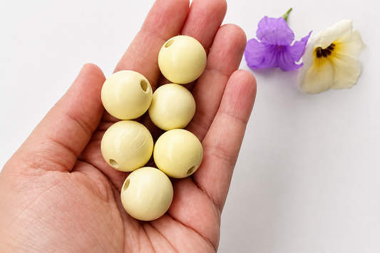 Colorful Round Bead - Light Yellow
