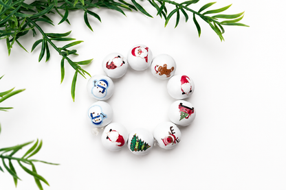Christmas Themed Wooden Beads