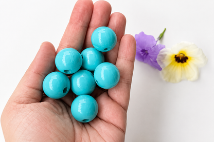 Colorful Round Bead - Ocean Blue