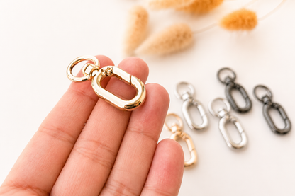 Oval Push Ring With Hook