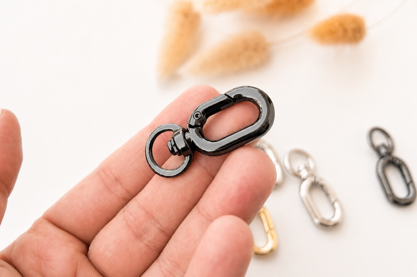 Oval Push Ring With Hook