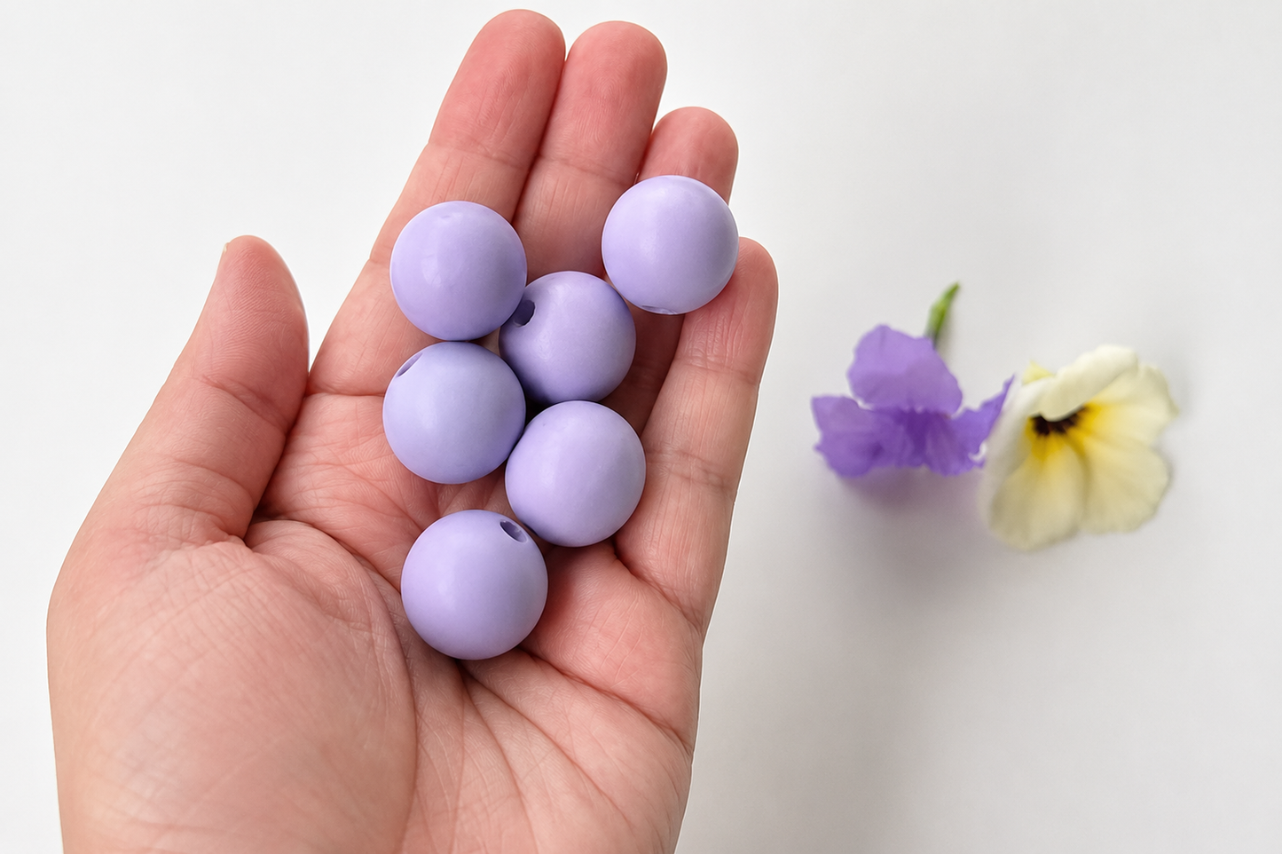 Colorful Round Bead - Periwinkle
