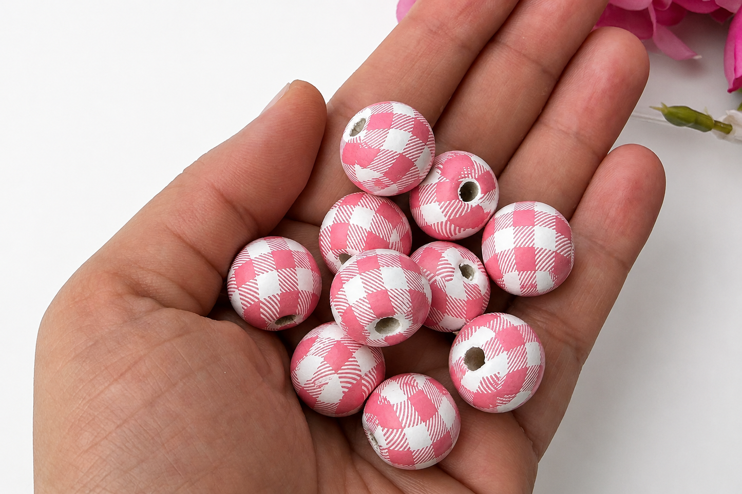 Round Bead - Light Pink Ribbon
