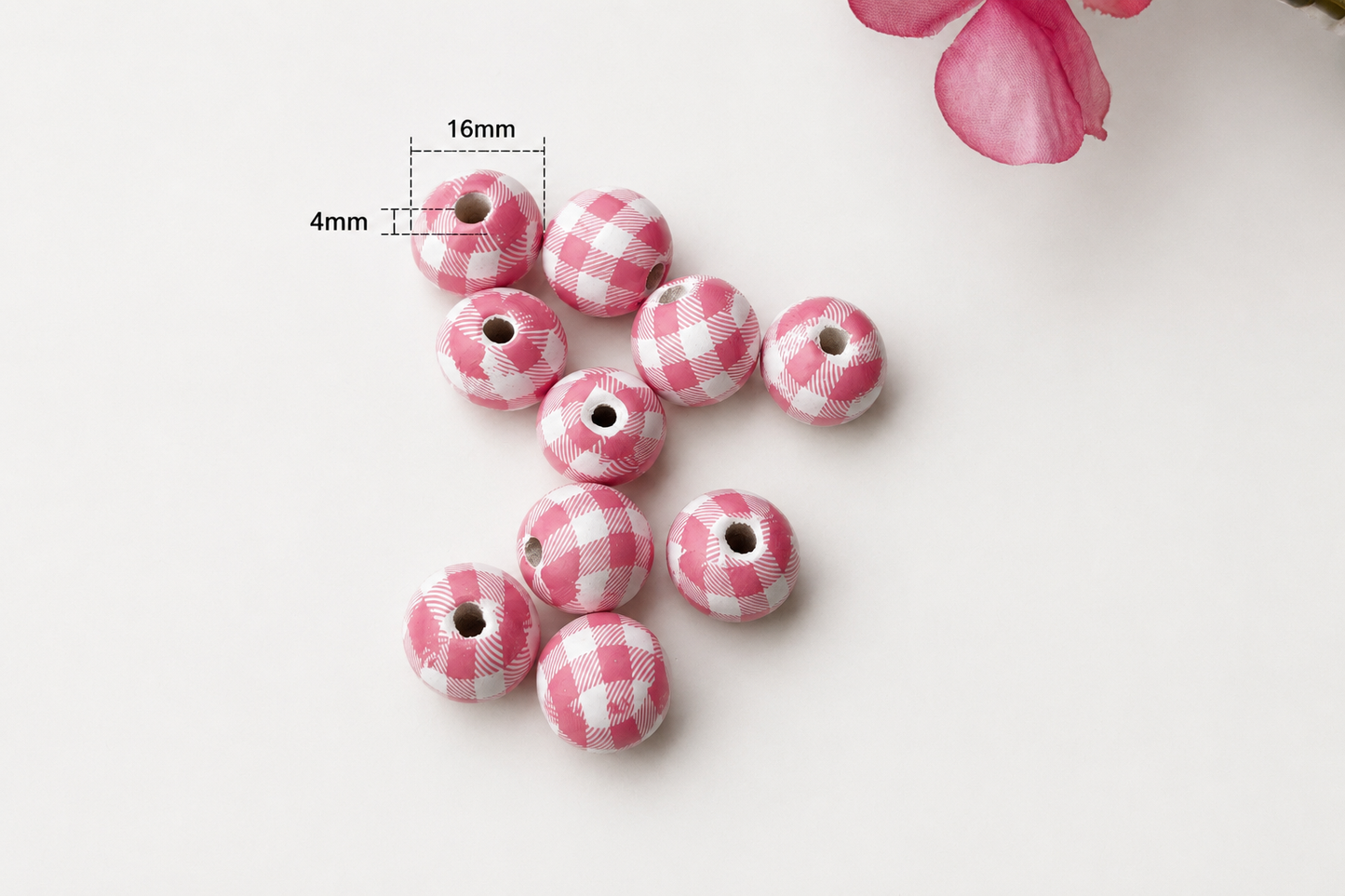 Round Bead - Light Pink Ribbon