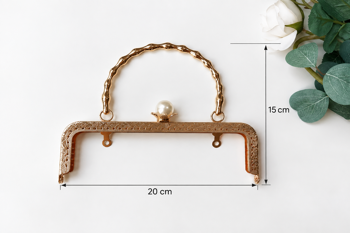 Rectangle Pearl Clasp Frame With handle