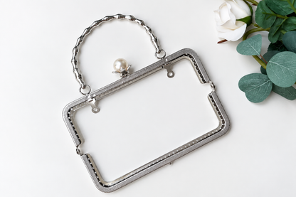 Rectangle Pearl Clasp Frame With handle