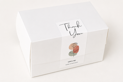 Rectangle Thank You Stickers