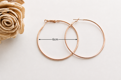 Earring Hoop - Round - Rose Gold