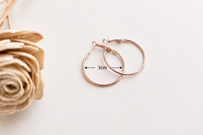 Earring Hoop - Round - Rose Gold