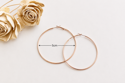 Earring Hoop - Round - Rose Gold