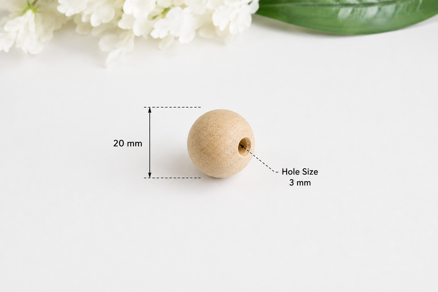 Wood Bead - Round - 20mm