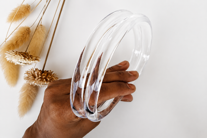 Rounded D Shape Clear Purse Handles