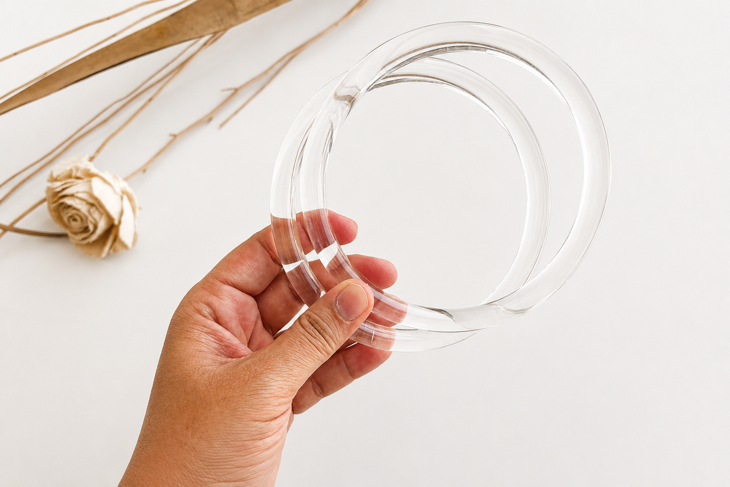 Round Shape Clear Purse Handles