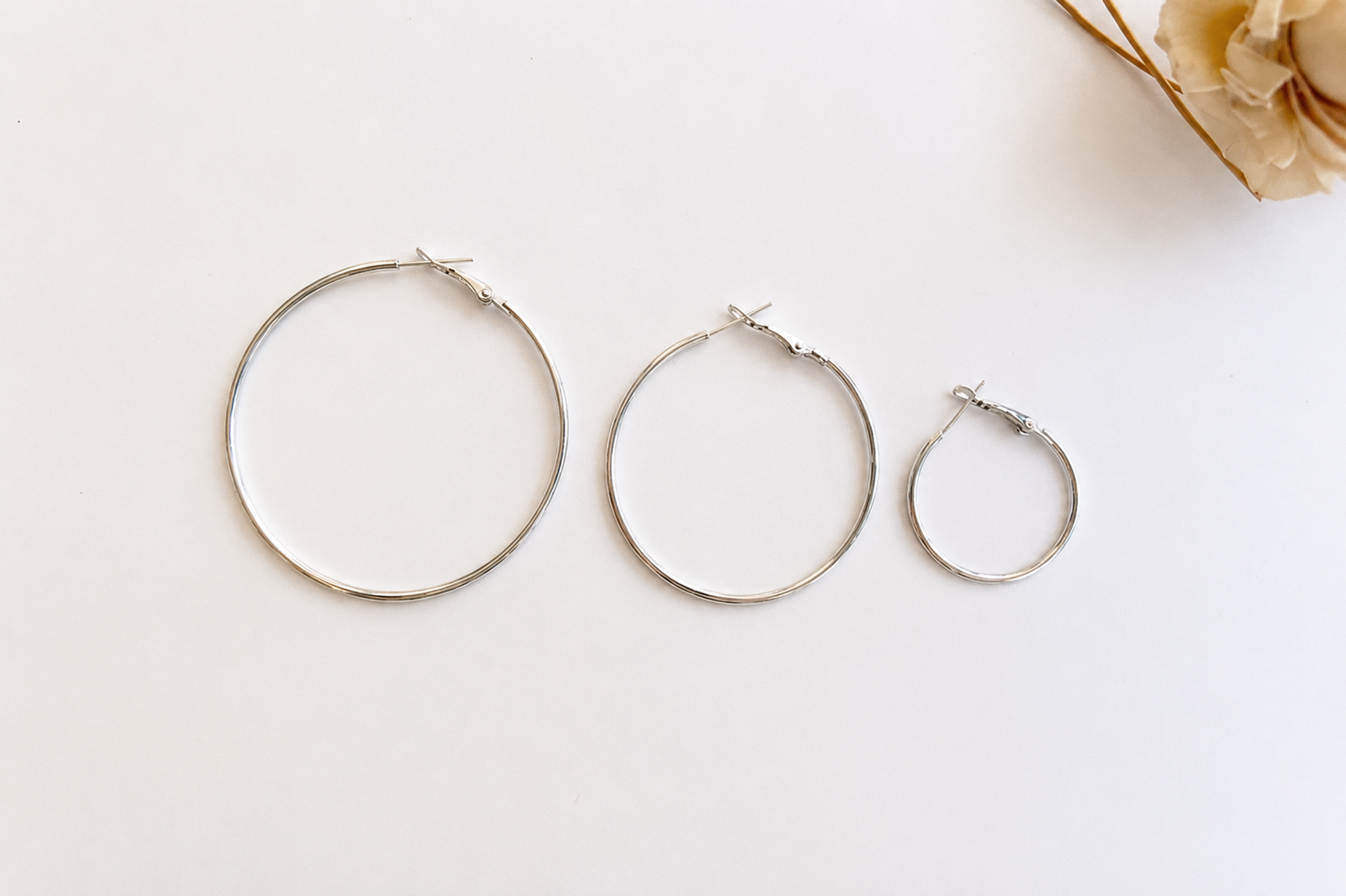 Earring Hoop - Round - Silver