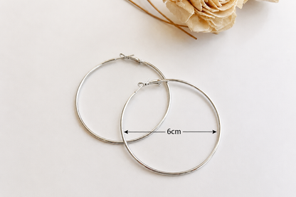 Earring Hoop - Round - Silver