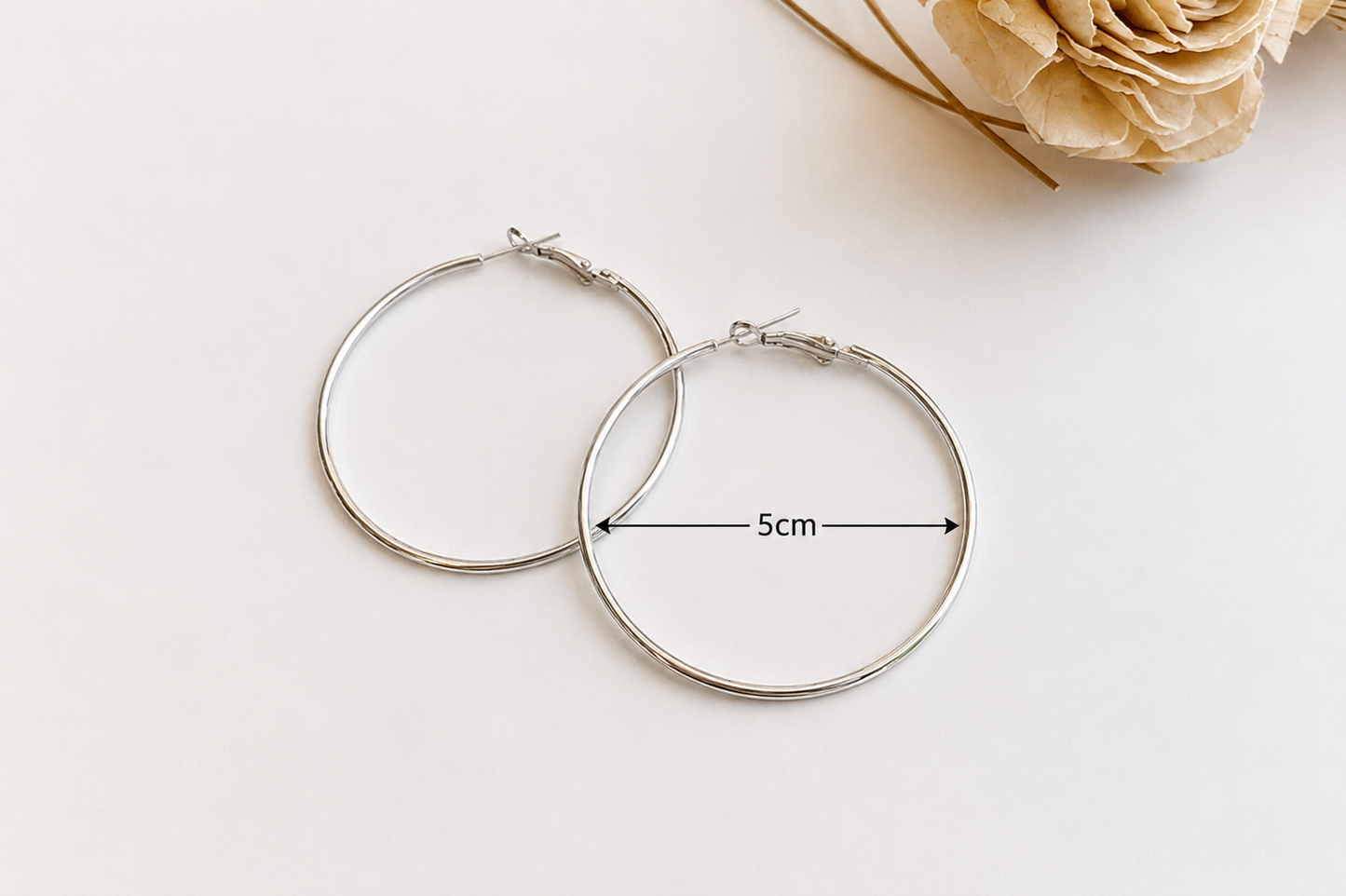 Earring Hoop - Round - Silver