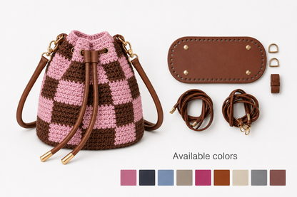 DIY PU Leather Drawstring Bag Making Kit