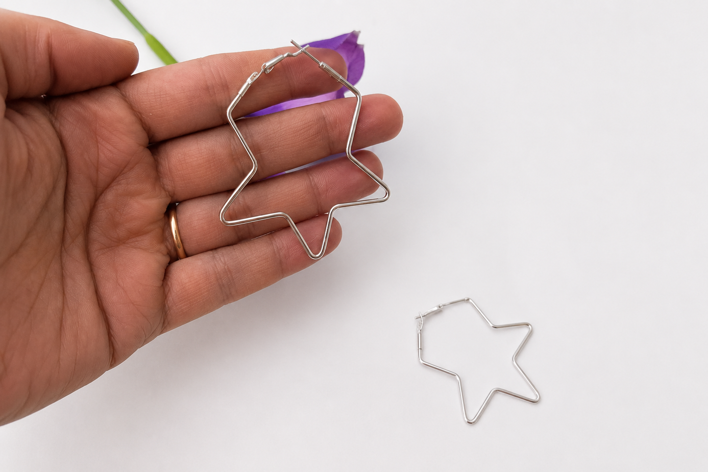 Earring Hoop - Star Shape