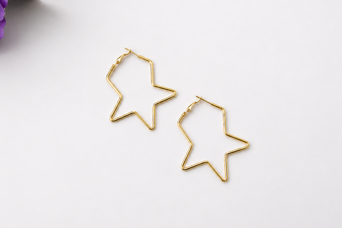 Earring Hoop - Star Shape