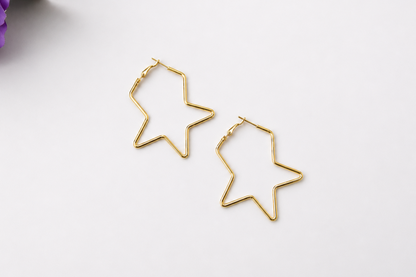 Earring Hoop - Star Shape