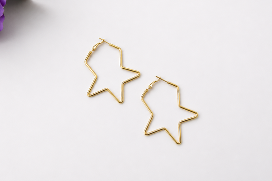 Earring Hoop - Star Shape